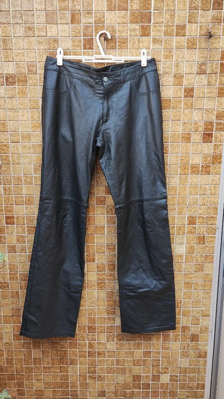 Cal ça de couro legítimo 42  - Foto 2
