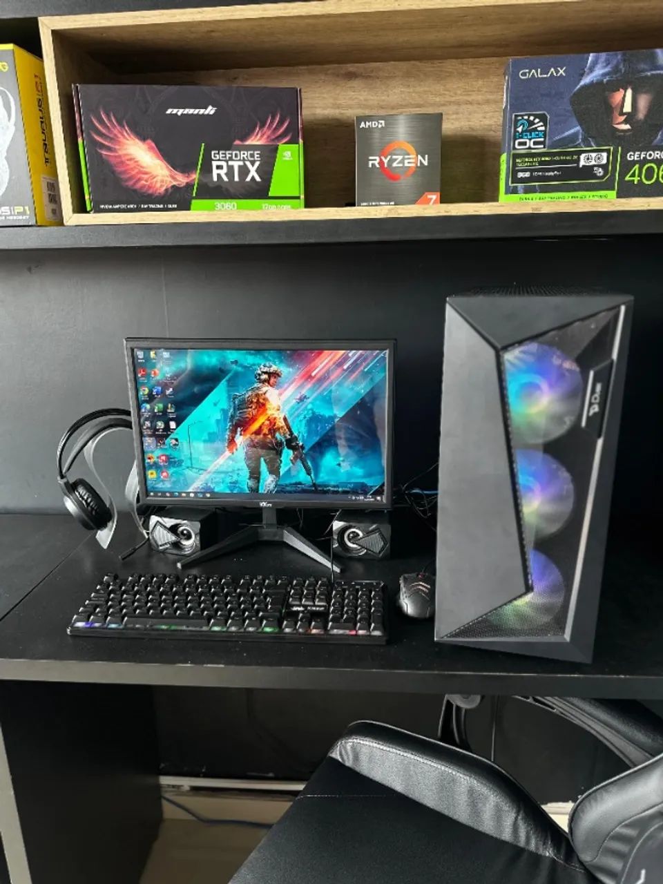 Pc Gamer Completo AMD Rzyen 3 3200+ 8ram +SSD - 1 Ano de Garantia + Nota fisca - Foto 2