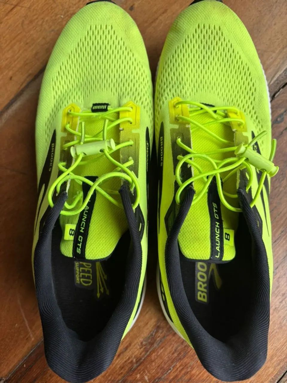 Tênis Brooks Launch GTS Amarelo Neon Calçados Cidade