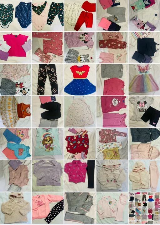 Mega Lote pecas Roupas Infantis Meninas - Diversos 1, 2, 3 e 4 anos,