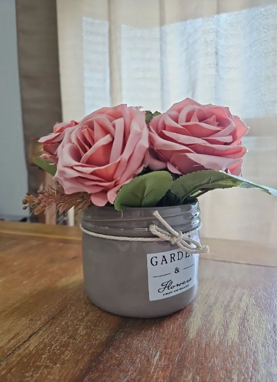 Vaso importado com rosas - Foto 3