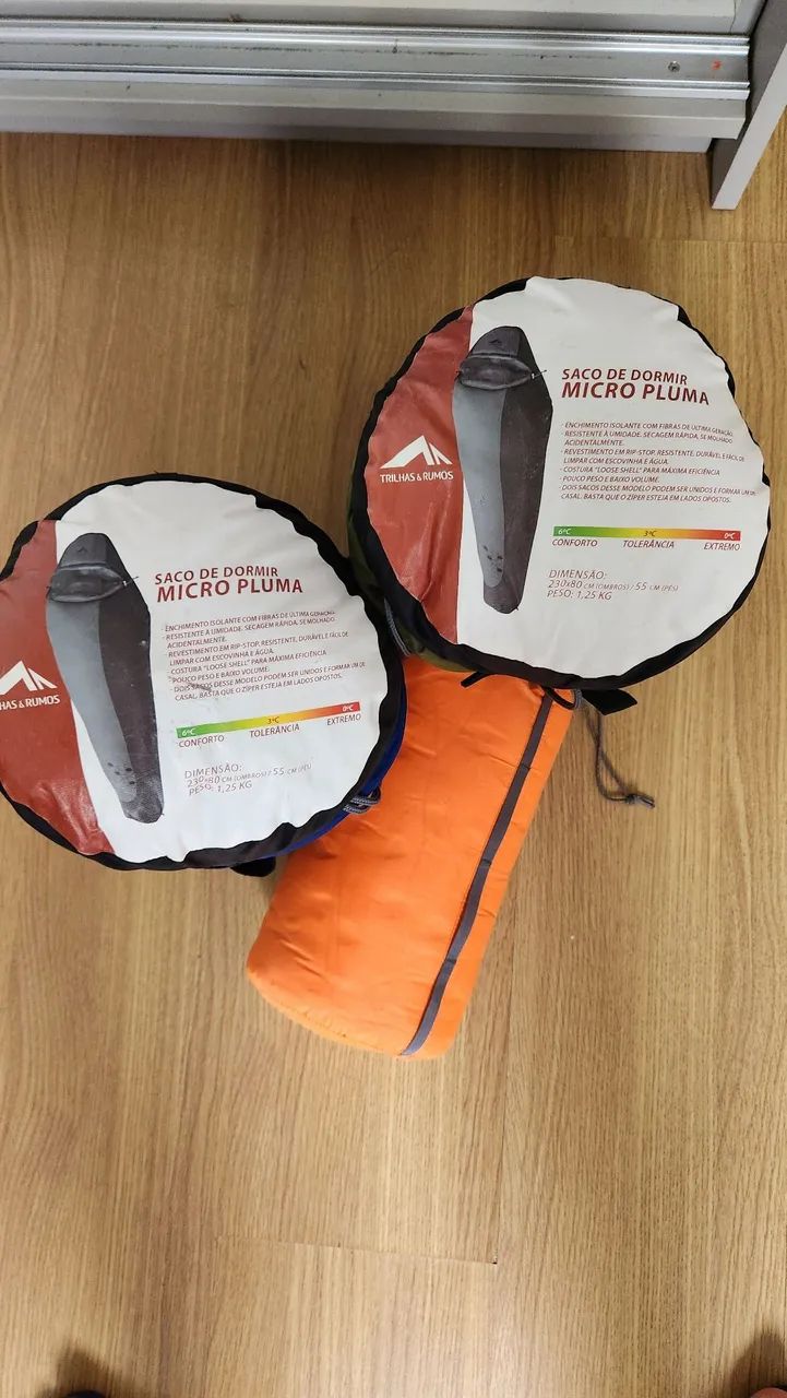 Par de sacos de dormir trilhas e rumos micro pluma - Foto 2