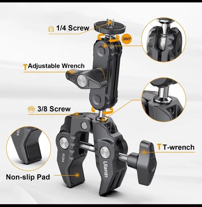 Ulanzi R094 Super Clamp com Braço Articulado - Foto 3