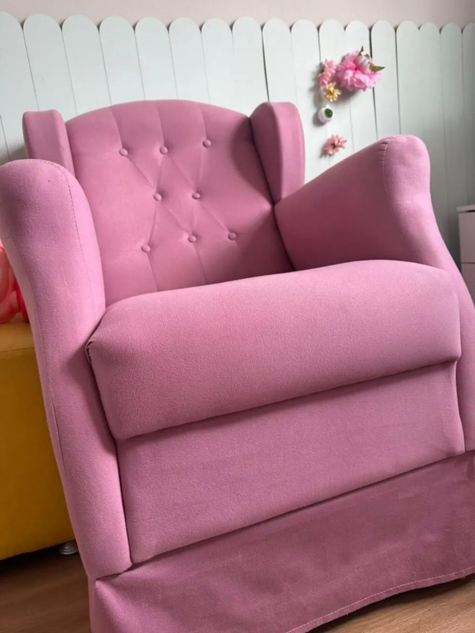 Poltrona De Amamentação Com Balanço E Puff Letícia Rosa - Ph - Foto 3