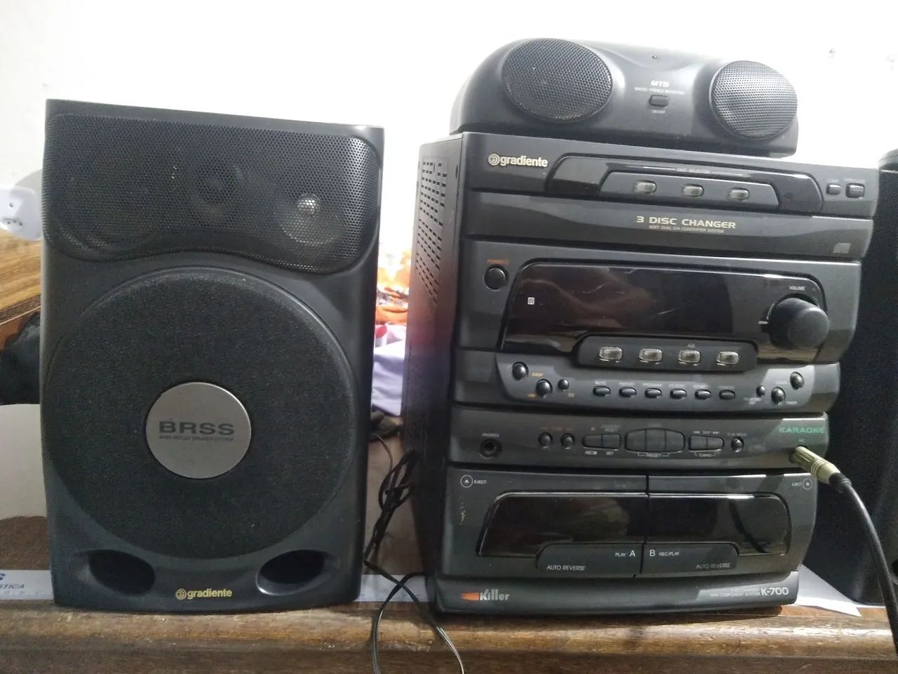 Som Gradiente K-700 com 3 CD Player e toca-fitas - Foto 4