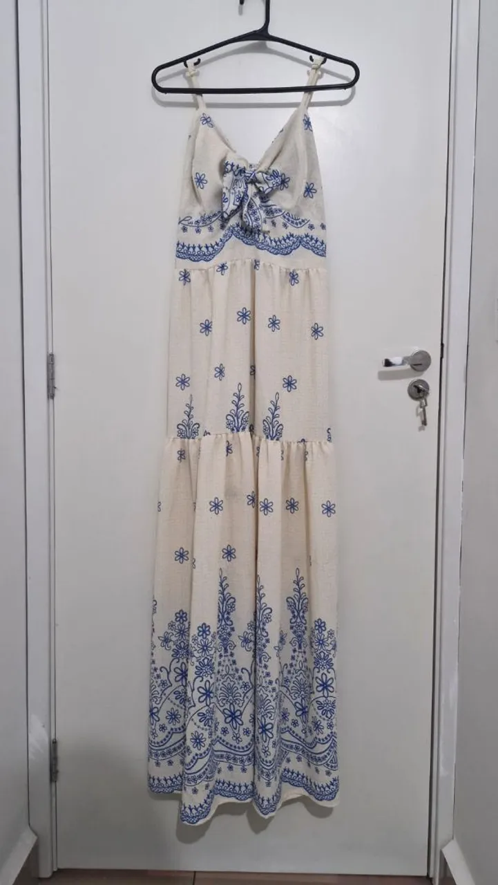 Vestido longo estampado exclusivo - novíssimo, nunca usado!
