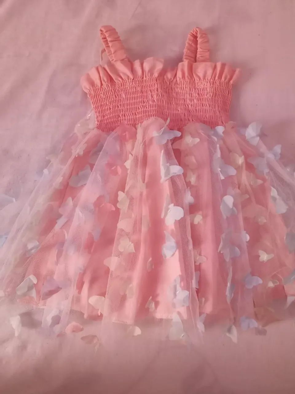 Vestido Infantil Borboleta Rosa - Foto 2