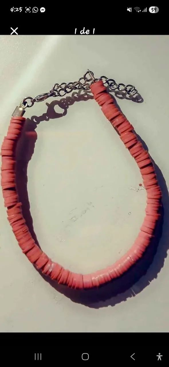 Pulseira de mi çangas rosa - Foto 2