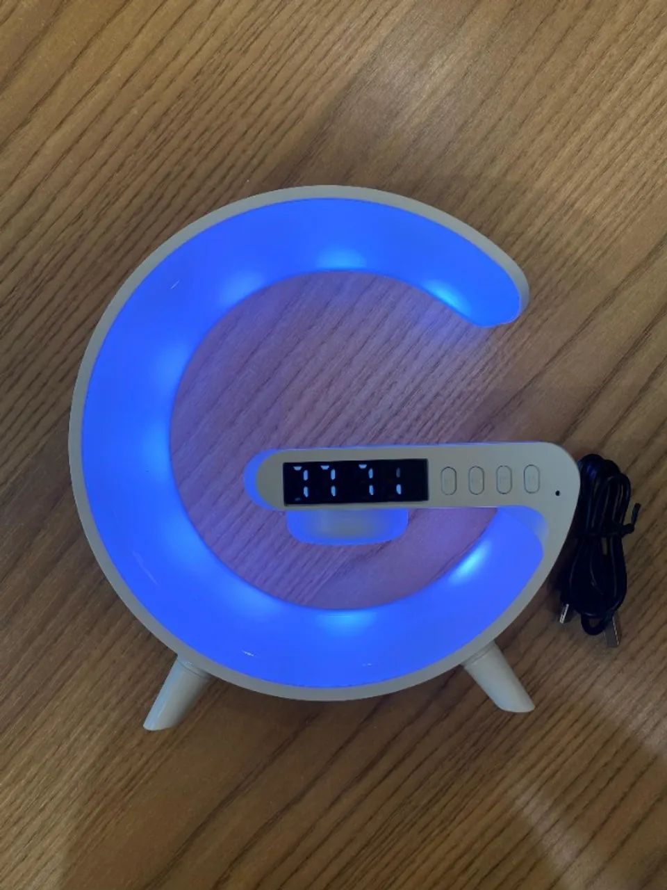 Caixa de Som e Luminária G-Speaker C/Relógio Atmosphere Smart Bluetooth 3 em 1 - Foto 3