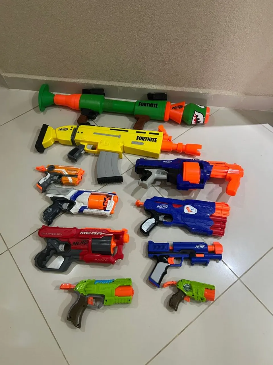 Coleção de Nerf Fortnite e Mega