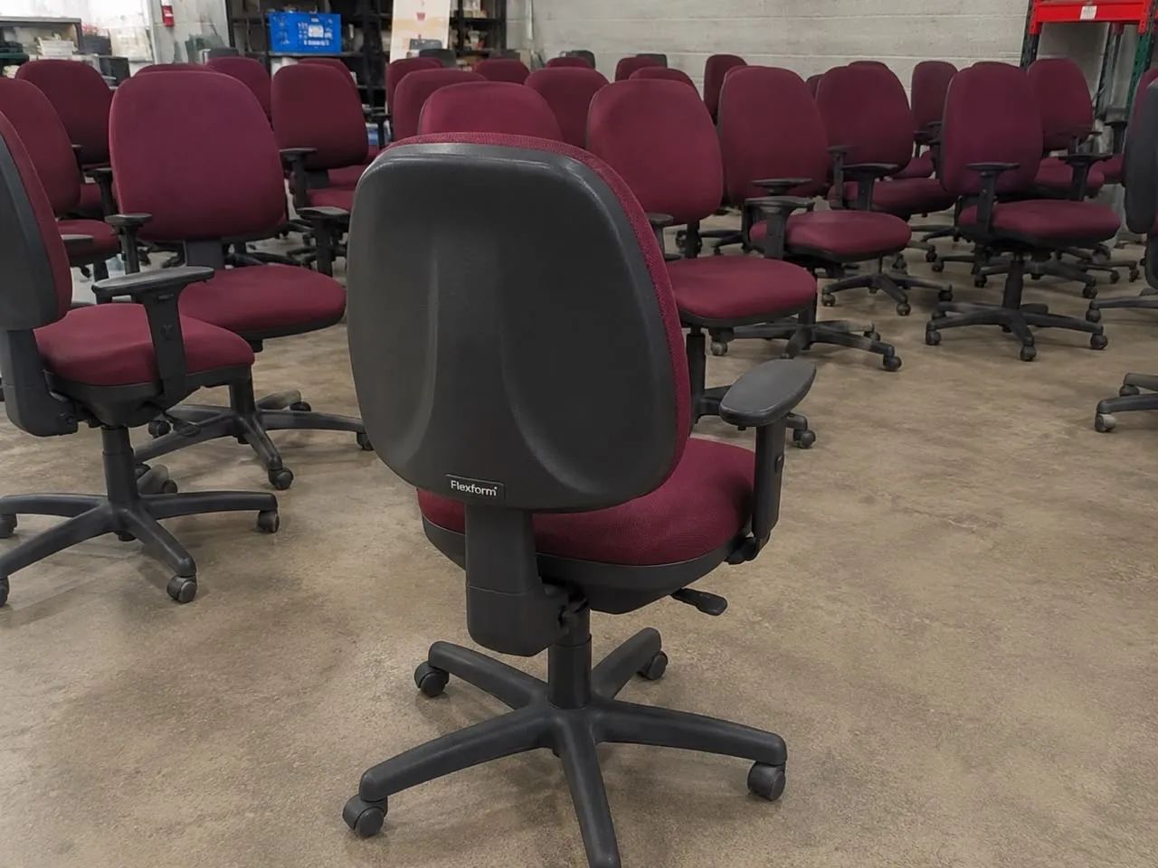 Cadeiras escritório flexform vinho  - Foto 2