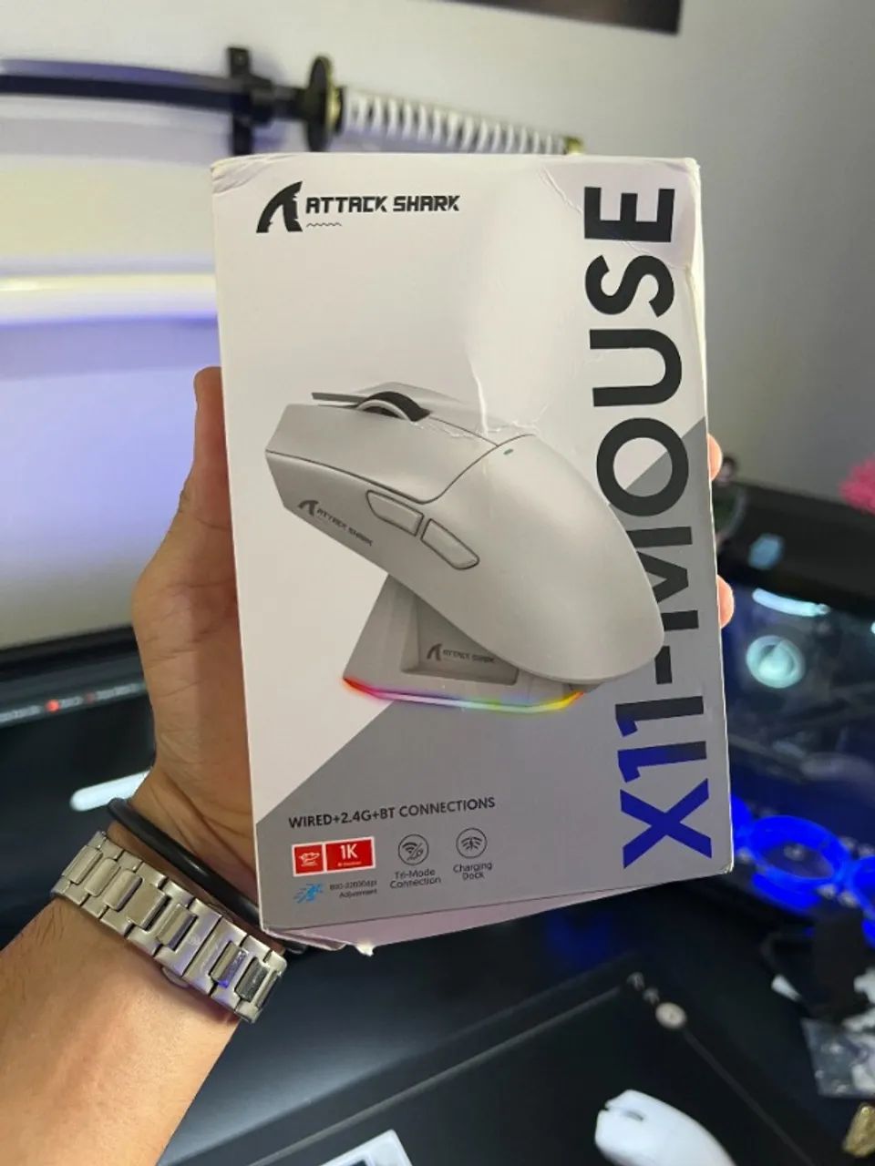 Mouse gamer Attack Shark X11 - Branco - Foto 4