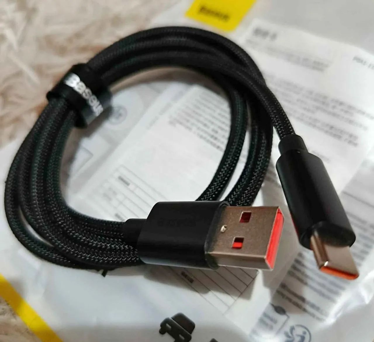 Cabo Baseus Original USB pra USB-C 