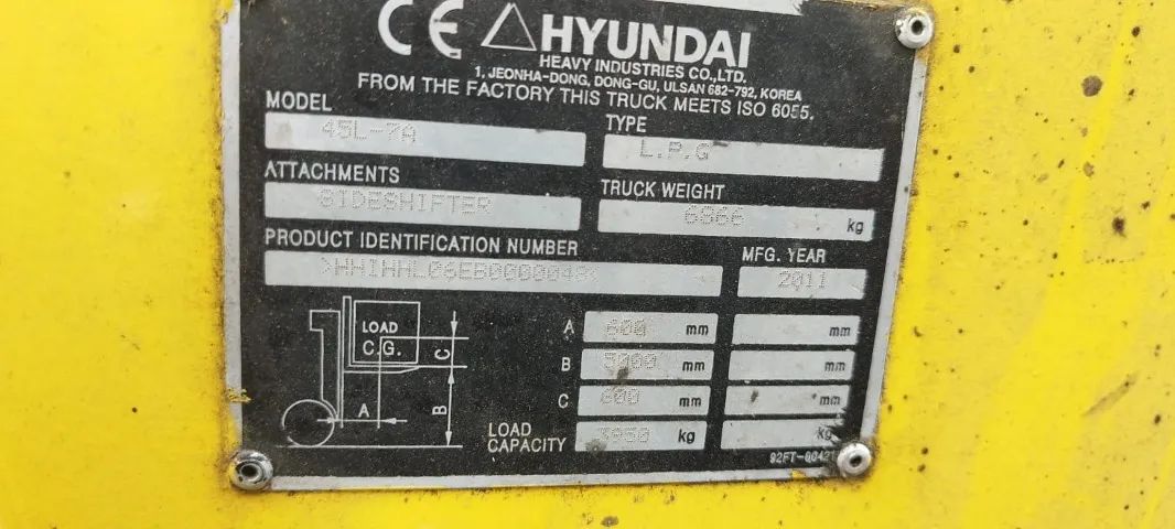 Empilhadeira Hyundai 4,5 Ton Torre de 7m - Foto 4