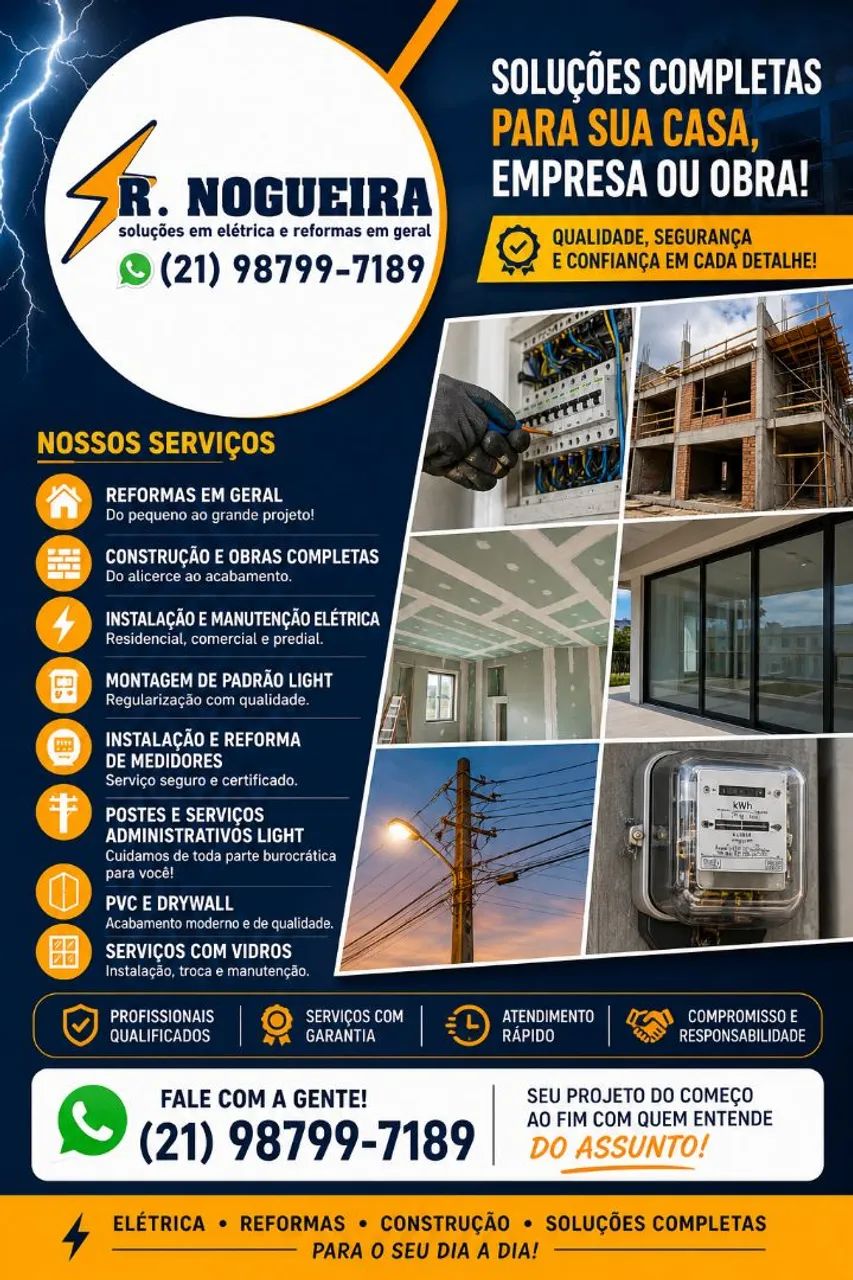 serviços de construção , elétrica e vidros em geral chama e faça seu orçamento 