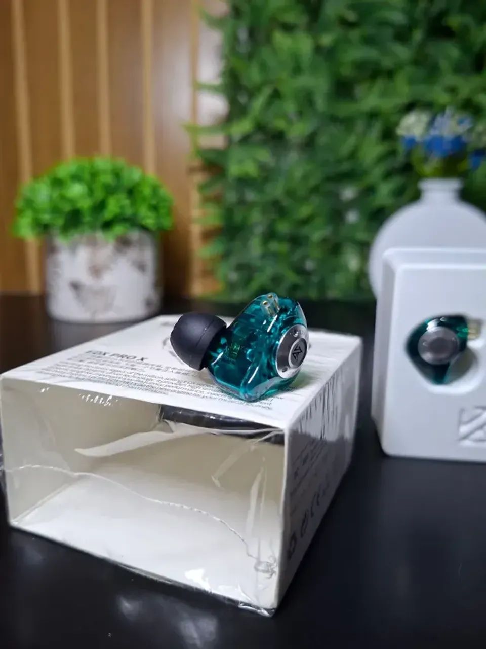Fone KZ EDX Pro com Mic | Ciano tipo C