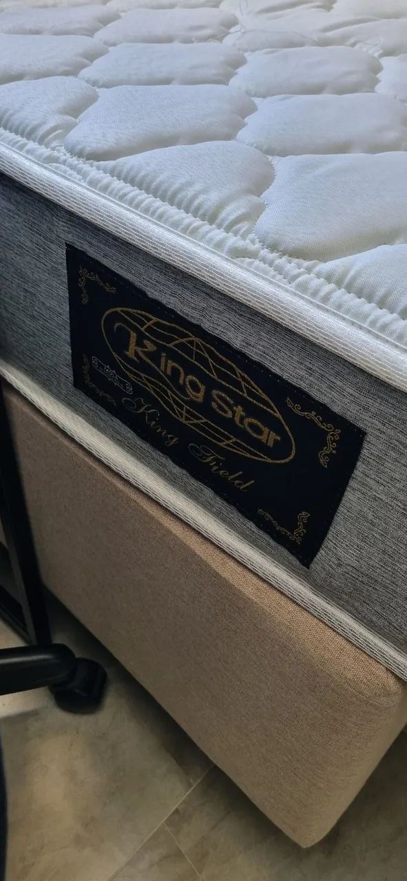 Cama box resistente + Colchão de molas ensacadas  solteiro semi zero - Foto 5