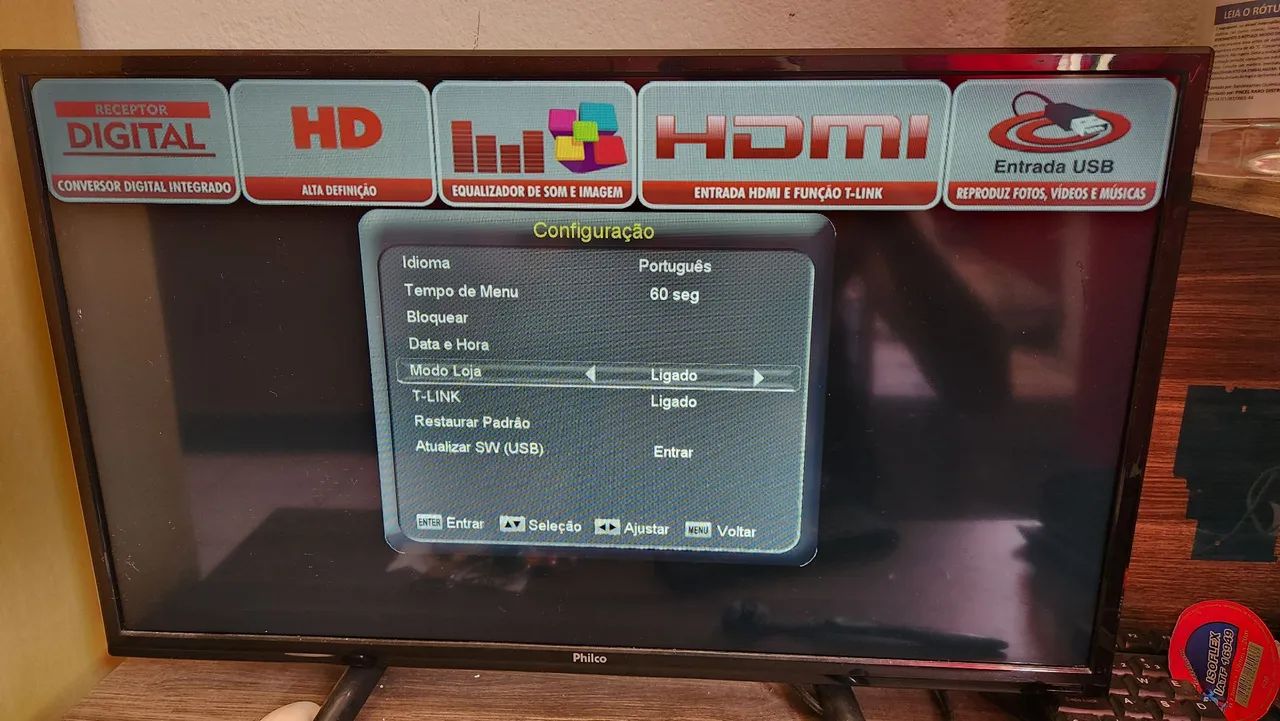 Tv 24 polegadas philco