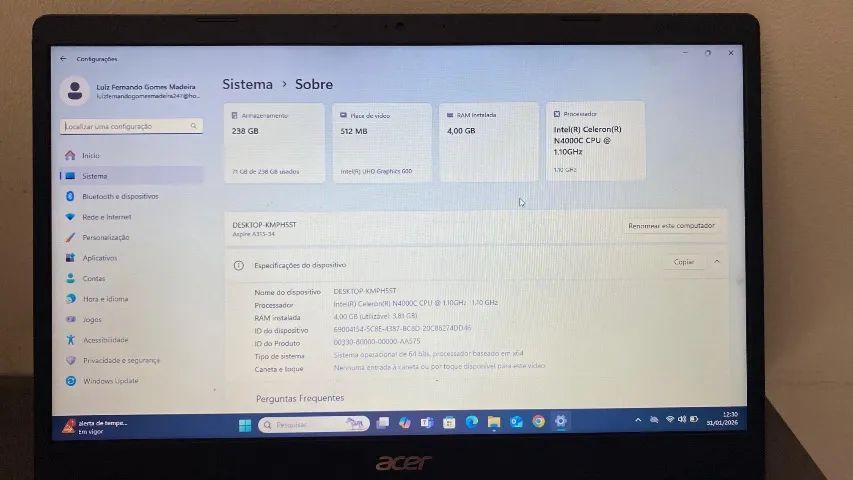 Notbook Acer - Foto 4