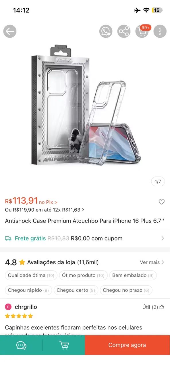 Capinha Anti-Shock para iPhone 14 Pro Max  - Foto 3
