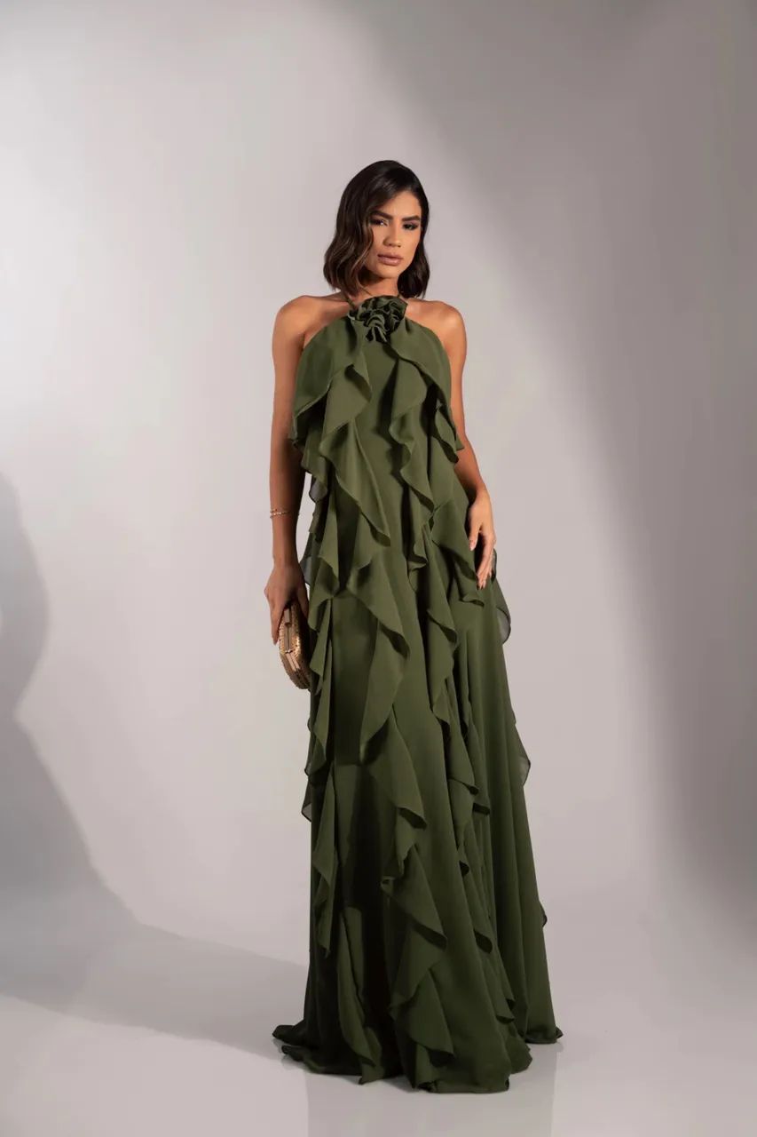 Vestido de festa - Verde Oliva - Foto 2
