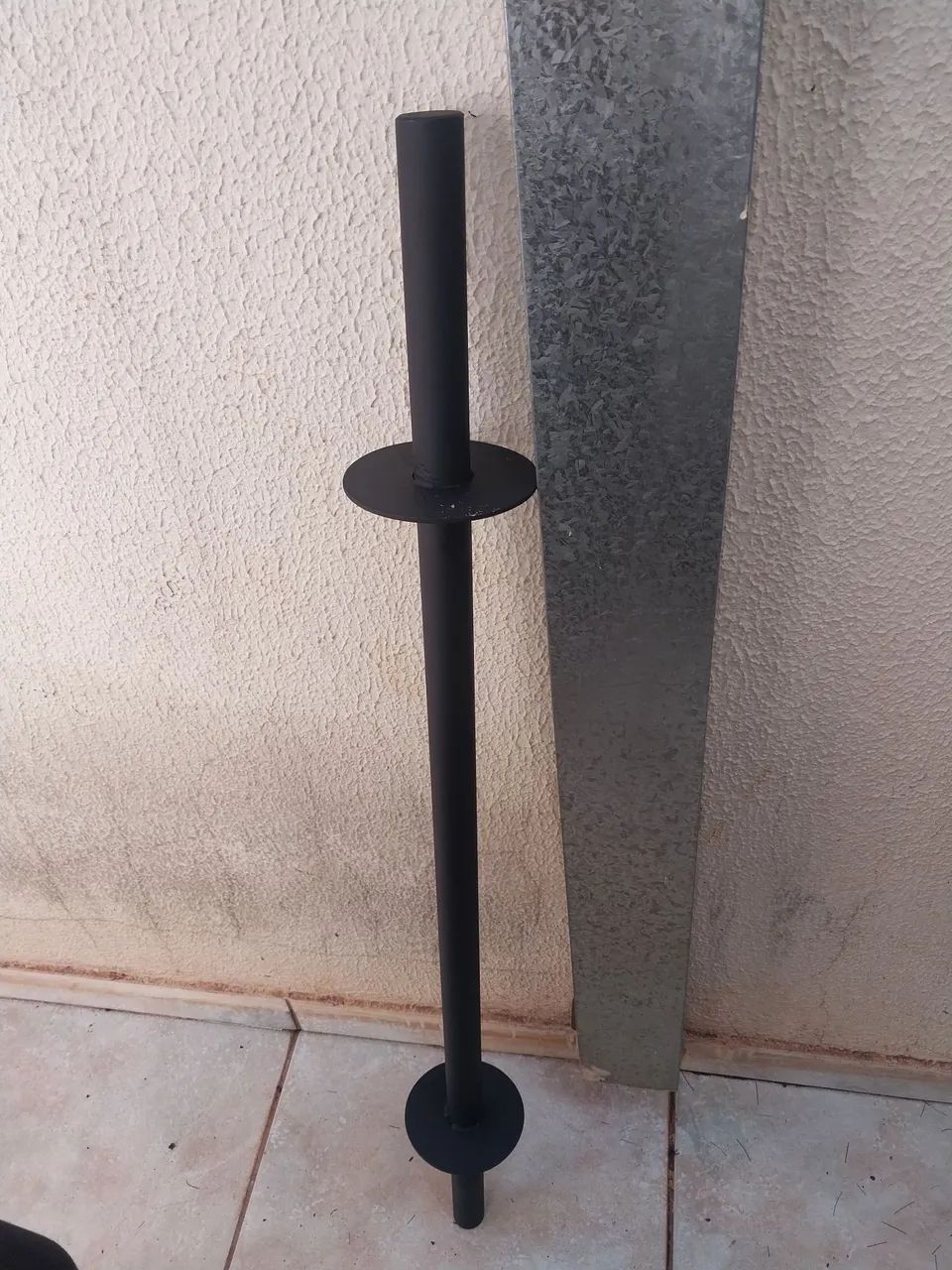 Barra maciça de 1 metro musculação 
