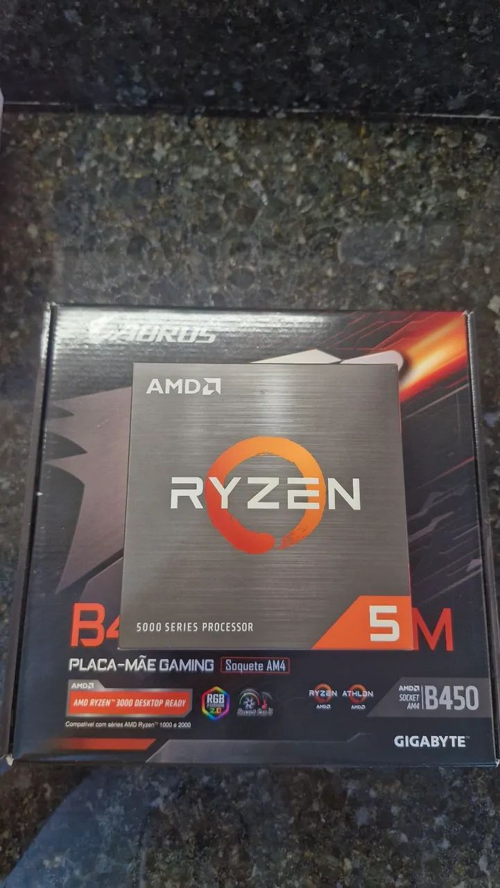 Kit Ryzen 5 5600x + 32gb DDR4 + B450M AORUS - Processadores