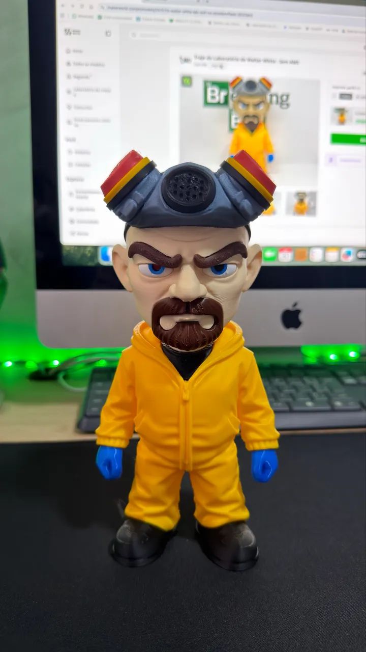 Boneco WALTER WHITE - BREAKING BAD | ACTION FIGURE IMPRESSA EM 3D - Foto 3