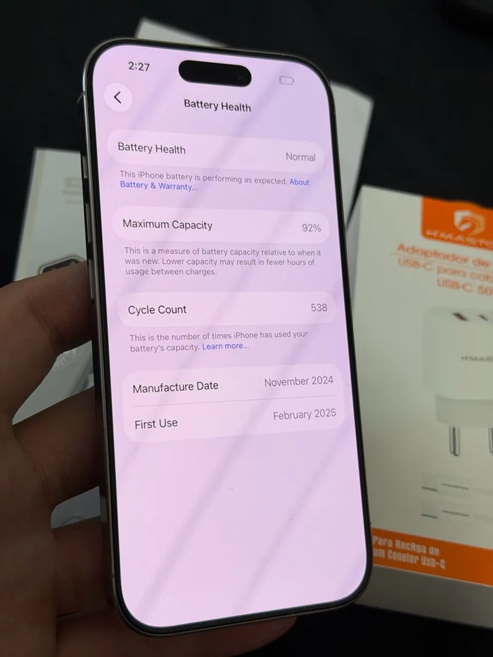 iPhone 16 pro 128gb com nota fiscal - Foto 2