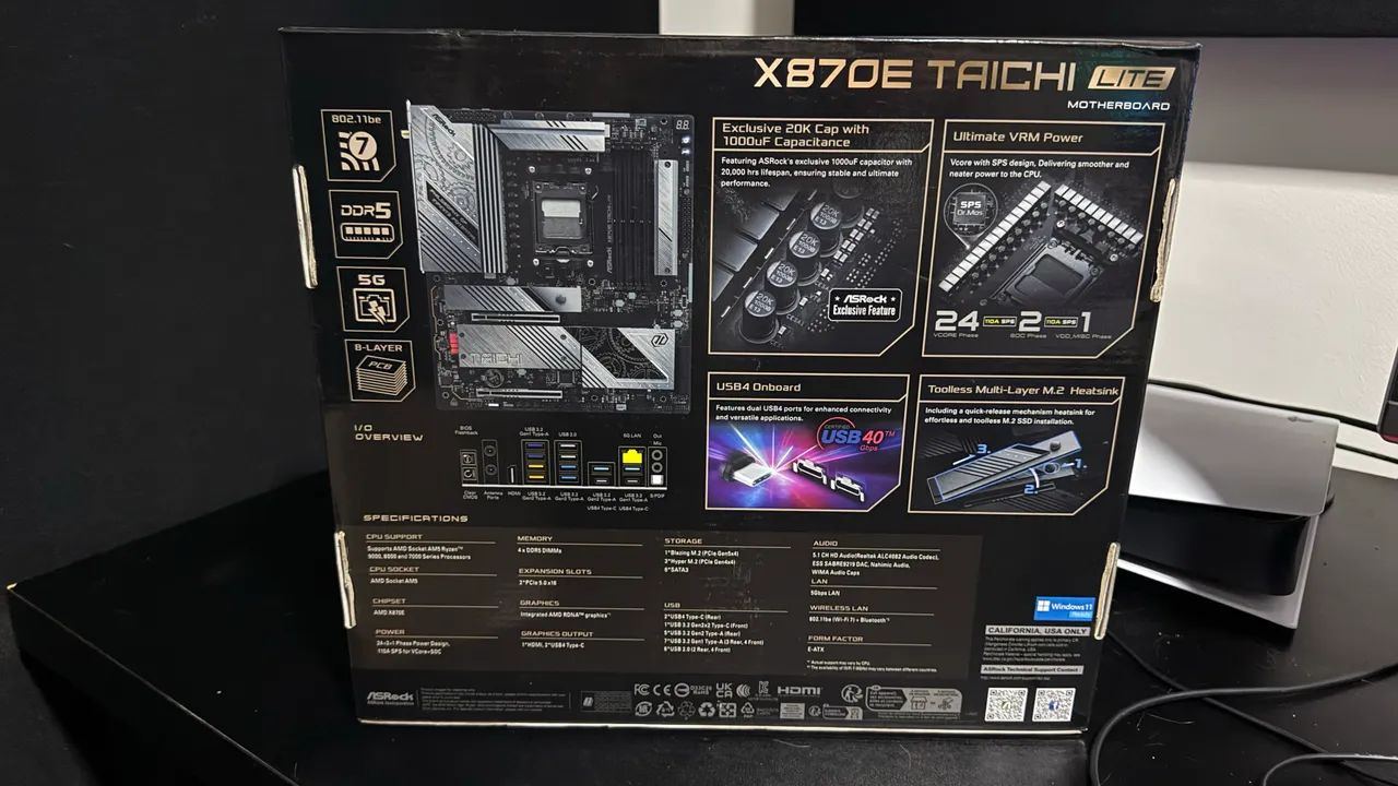 Placa Mãe ASRock X870E Taichi Lite - Foto 3