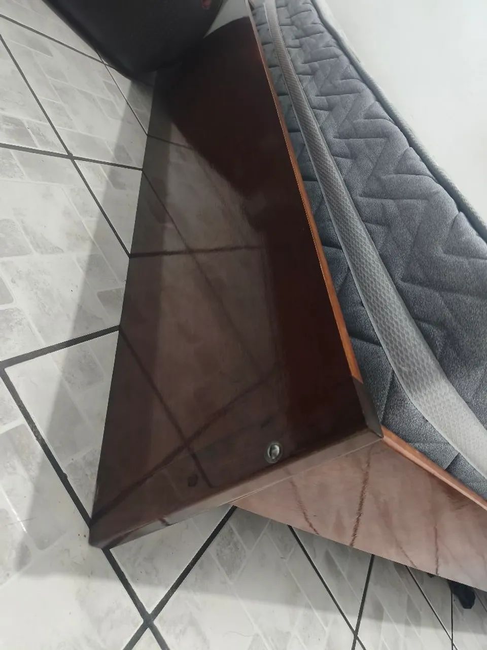 CAMA DE CASAL CEREJEIRA MADEIRA DE LEI - Foto 4
