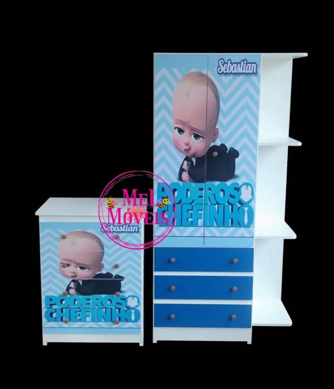 Kit infantil personalizado completo com 3 prateleiras de brinde  - Foto 3