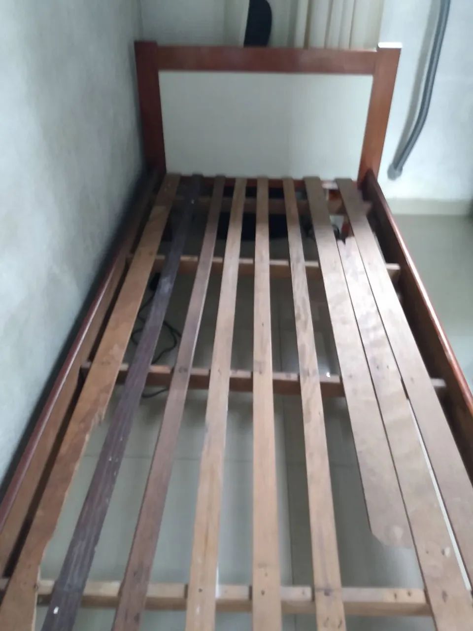 Cama de solteiro de madeira - Foto 3