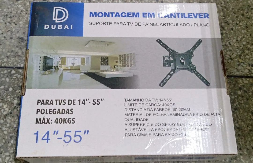 SUPORTE PARA TV MODELO PAINEL E PAREDE ARTICULADO DE 14 A 55 POLEGADAS  - Foto 2