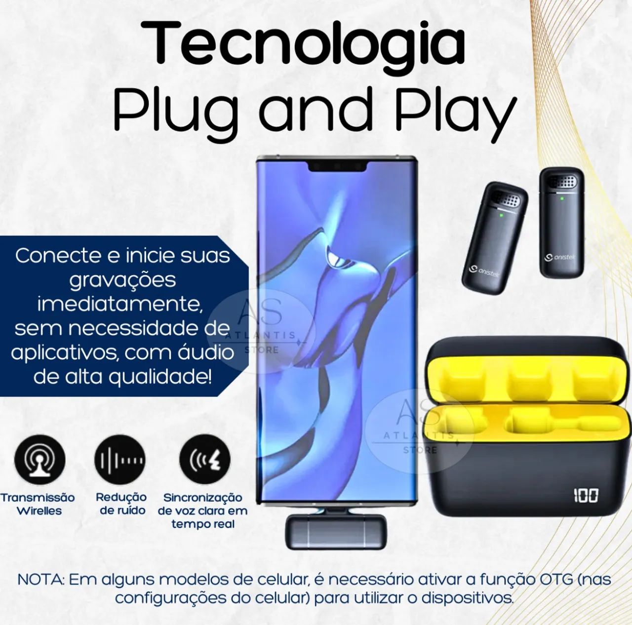 Microfone Lapela Duplo (entrega gratis) - Foto 3