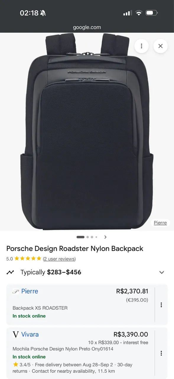 Mochila Porsche Design Roadster Nylon Backpack