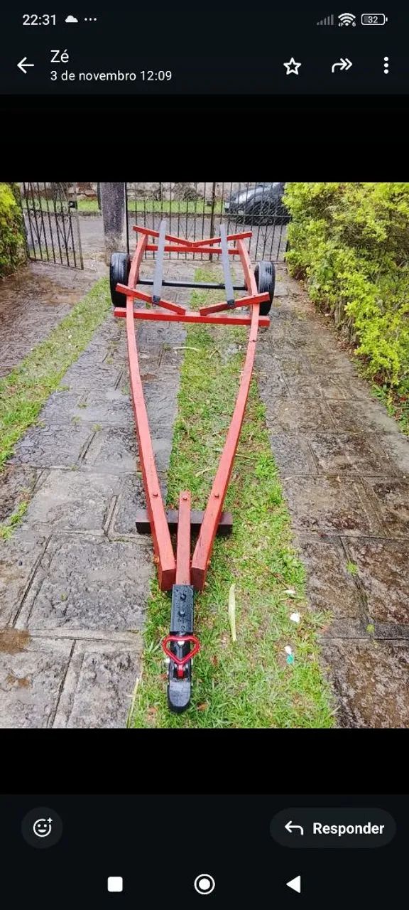 Carretinha de  lancha ou barco  - Foto 2