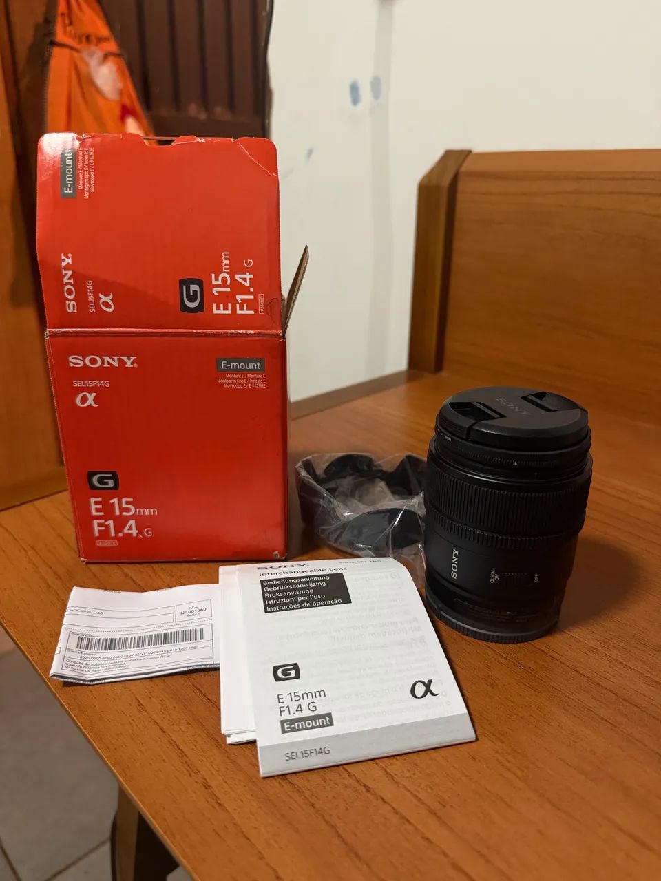 Lente Sony 15mm f1.4 com Nota fiscal