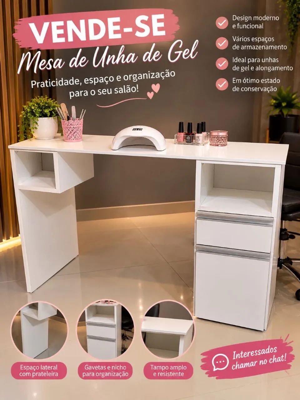 Mesa para unha de gel 