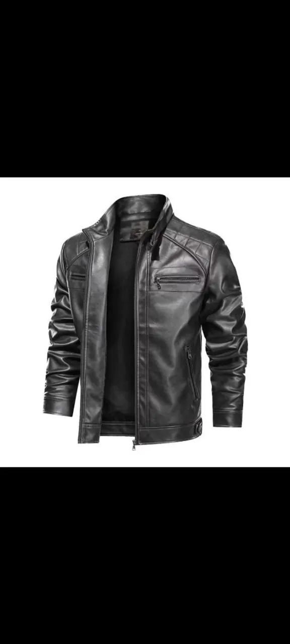 Jaqueta de couro masculina - Foto 2