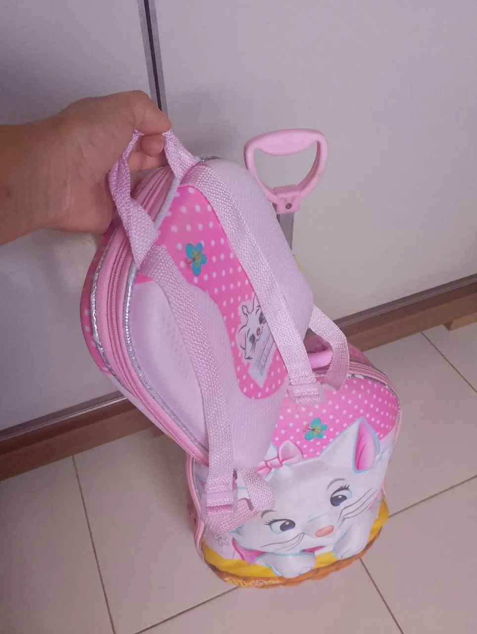 Bolsa escolar gatinha marie carrinho  - Foto 4