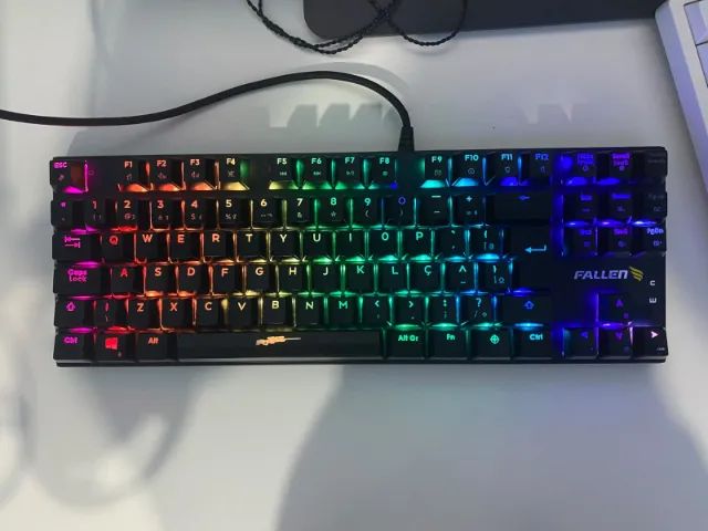 Teclado Fallen Falcãozinho TKL Mecânico Switch Azul