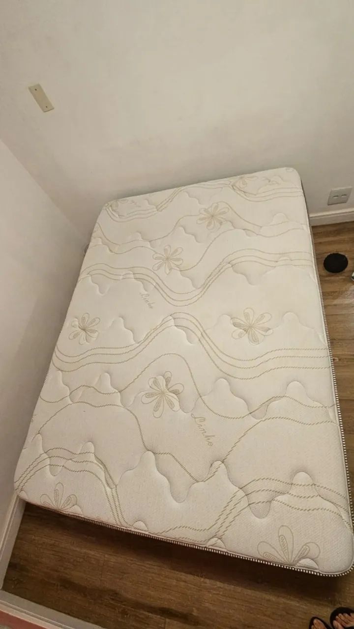 Colchão Luckspuma e Base Cama Queen em MDP - Foto 4