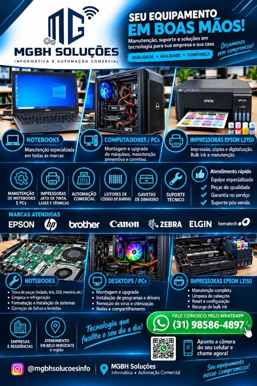 Manutençao em computadores e impressoras