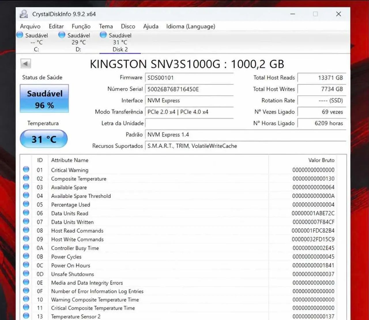 SSD 1TB Kingston NVME - Foto 2