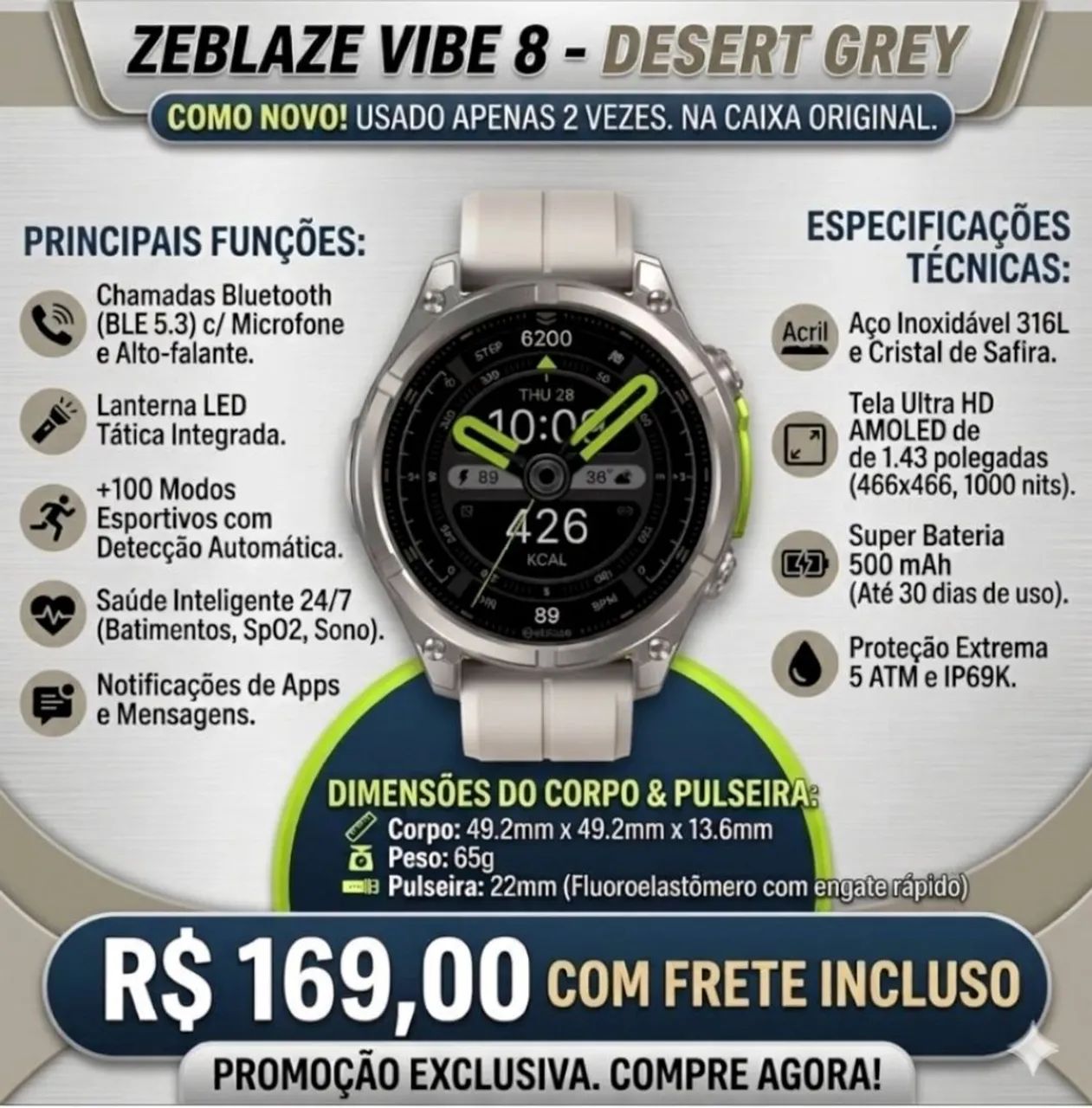 Smartwatch Zeblaze Vibe 8