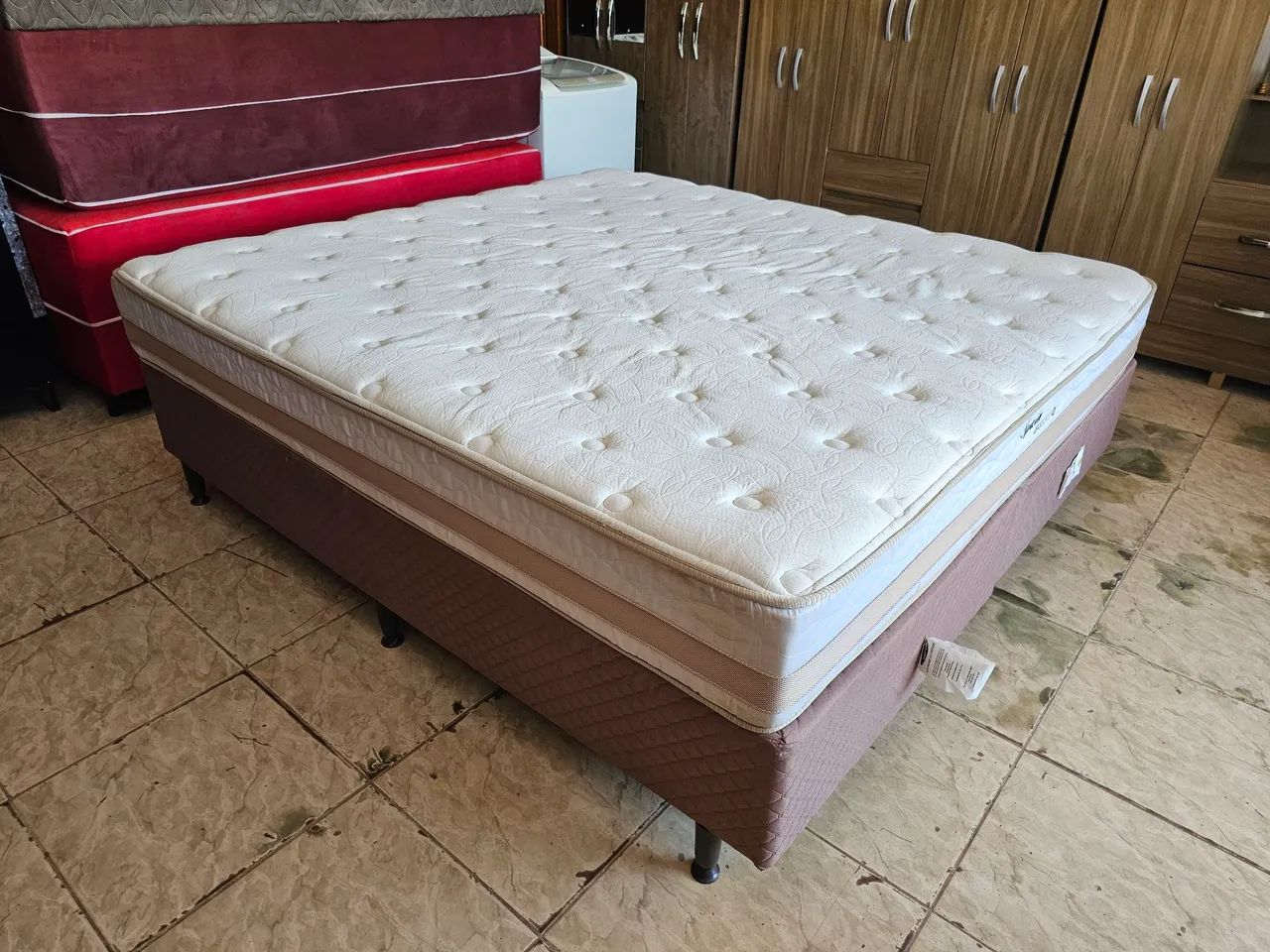 Cama box super king molas ensacada usada  - Foto 5