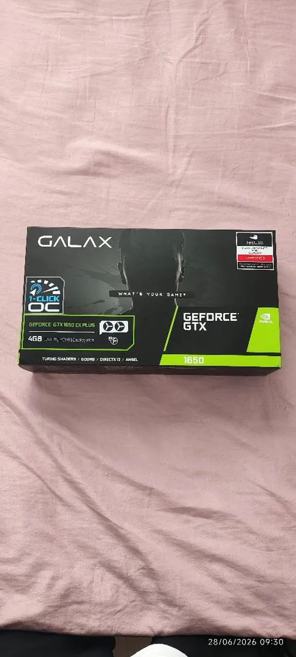 Placa de Vídeo Galax Nvidia GeForce GTX 1650