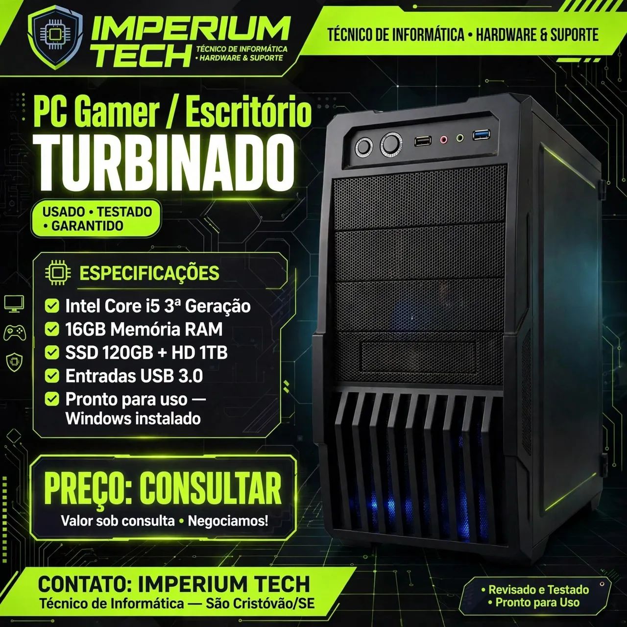 Vender rápido Pc i5 terceira geração 