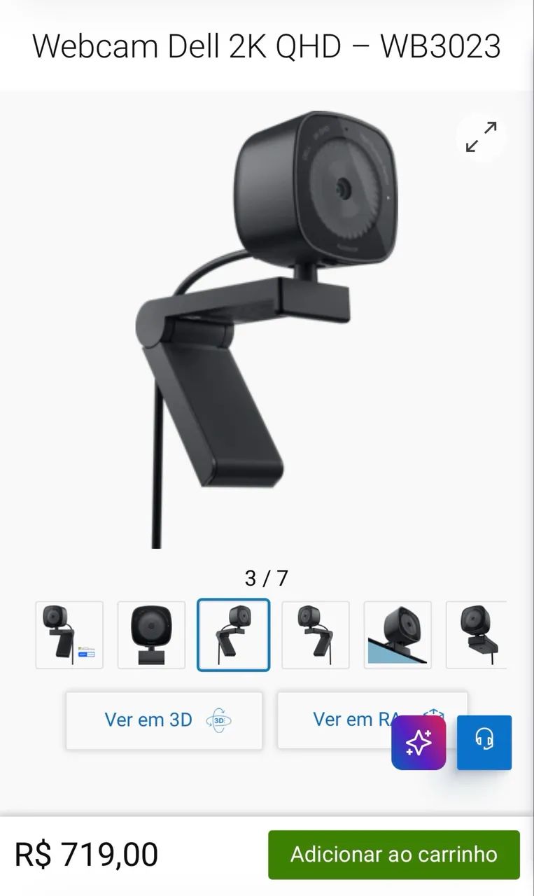 Webcam Dell 2K QHD - WB3023 - Foto 4